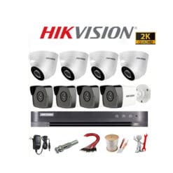 Trọn bộ 8 camera Hikvision 5MP Siêu Nét, Chính Hãng